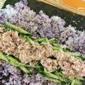 hey-youta's cooksnap of when they made ゆかりご飯でツナマヨ＆きゅうりの巻き寿司.