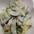 くらら♪☆'s cooksnap of when they made キュウリ♪レタス♪カニカマのマヨ和え.