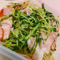 さおりんば's cooksnap of when they made 豆苗とベーコンの塩にんにく炒め.