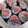 きらり流れ星's cooksnap of when they made 漬け込み豚肉で作る海苔巻き　運動会に.
