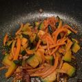 おべんとうおばさん's cooksnap of when they made かぼちゃとにんじんのキンピラ.