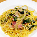 ビビ♡'s cooksnap of when they made 簡単☆ほうれん草とベーコンの和風パスタ.