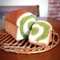 inyako's cooksnap of when they made 抹茶渦巻ミルク食パン.