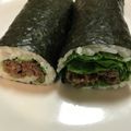 こぐま座αポラリス's cooksnap of when they made 味噌ダレ焼き肉の簡単恵方巻き♪.