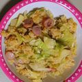 クック4C4DBF☆'s cooksnap of when they made ひき肉チンゲン菜のカレー風味炒飯☆卵なし.