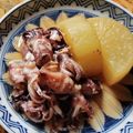 kazunaring's cooksnap of when they made 大根とヒイカの煮物.