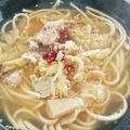 リンリン☆☆☆'s cooksnap of when they made 豚肉とキャベツの味噌煮込み風うどん.