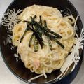 おくみの's cooksnap of when they made 明太子ホワイトソース♡クリームパスタ♡.