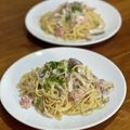 Nilmini's cooksnap of when they made 簡単☆ベーコンとキノコのクリームパスタ.