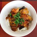 つぶらなシジミ's cooksnap of when they made 胸肉とごぼうの照り焼き丼.