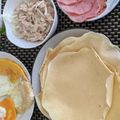 ここあおらぶ's cooksnap of when they made おかずクレープ（シロさんレシピを参考に）.
