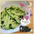 海理ママ's cooksnap of when they made 必ず濃い緑が出る　キュウリの千切り.