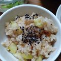 クックプ～'s cooksnap of when they made 切って炊くだけ！簡単さつまいもごはん.