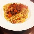 ゆんみぎ's cooksnap of when they made ベーコンときのこのダブルトマトパスタ.