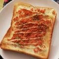 ☆hikonyan☆'s cooksnap of when they made ＊朝食・ランチに＊鮭フレークトースト＊.