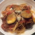 ベティ３'s cooksnap of when they made ナスとひき肉のトマトパスタ.