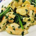 U☆kaoru's cooksnap of when they made ホウレン草と鶏胸肉の白だしバター炒め.