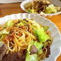 あっ君ママ♪'s cooksnap of when they made 牛肉とキャベツのバター醤油パスタ.