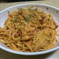 【動画有】ただのごみ's cooksnap of when they made 蟹味噌のコクがたまらん！◆カニのトマトクリームパスタ◆.