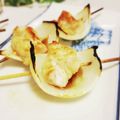 ハント☆'s cooksnap of when they made 福岡の焼鳥の定番、バラ（と玉ねぎの串焼）.