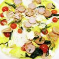 4葉のぶたぶた's cooksnap of when they made ほうれん草とミニトマトのオムレツ.