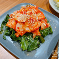 mirising's cooksnap of when they made ほうれんそうとキムチの和え物.