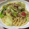 ☆ひと's cooksnap of when they made 鯖缶とキャベツのペペロンチーノ.
