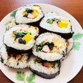 たいちん☆'s cooksnap of when they made 巻き簾不要♪我が家のキンパプ.