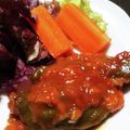 ★むさ's cooksnap of when they made とろ～りソース❤やわらかピーマンの肉詰め.
