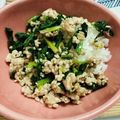 チロル✩'s cooksnap of when they made ほうれん草と豚ひき肉のどんぶり.
