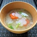 お料理ニャロメ's cooksnap of when they made スープ、お味噌汁の大根を型抜きで可愛く.