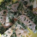ジミニクリケット's cooksnap of when they made 春菊とれんこんのちぢみ.