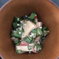 さゆゆゆこ's cooksnap of when they made 高野豆腐とかに蒲鉾の煮物☆オクラ散らし♪.