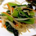 ゆうともままっち's cooksnap of when they made レンチン簡単★小松菜ともやしのナムル.