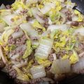 yukkii57's cooksnap of when they made 白菜とミンチの白だしめんつゆ炒め.