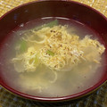 Ｒ３２ＧＴＲ's cooksnap of when they made 白だしで簡単♪長ネギのかき玉汁.