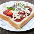り～たん。's cooksnap of when they made ピザトーストにラー油たっぷり.
