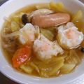 お塩と砂糖's cooksnap of when they made 冷凍しゅうまいで！野菜たっぷりスープ☆.