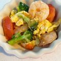 北のデビル。's cooksnap of when they made 海老・ブロッコリー・卵・トマトの中華炒め.
