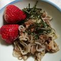 risuyama's cooksnap of when they made ダイエットに☆しらたきで明太子パスタ♡.