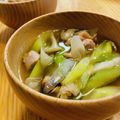 ぺろわん's cooksnap of when they made 焼きネギと鶏肉＊和風きのこスープ.