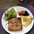 栗丸うさぎ's cooksnap of when they made 朝食に♪ベーコンとのりたまのマヨトースト.