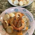 saki1010's cooksnap of when they made 旨味スープで♪有頭エビと根菜の煮込み✿.
