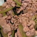 kikamata's cooksnap of when they made 豚とブロッコリーの茎で中華炒め♪.