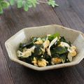 まろんかふぇ's cooksnap of when they made ネギとワカメの卵炒め☆減塩☆.