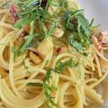 みなと食堂's cooksnap of when they made タコと大葉のガーリックバター醤油パスタ.
