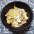 ﾁｲﾁｬﾝﾏﾏ's cooksnap of when they made 葱じゃが豚玉丼☆蕎麦処風.