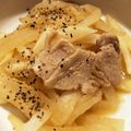 エリーモ's cooksnap of when they made 大根１０ｃｍと豚バラ５０ｇの塩炒め.