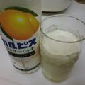 takemayu's cooksnap of when they made 朝食ドリンク！バナナとミルクのカルピス.