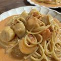 punipuni_pad's cooksnap of when they made シーフードガーリックトマトクリームパスタ.